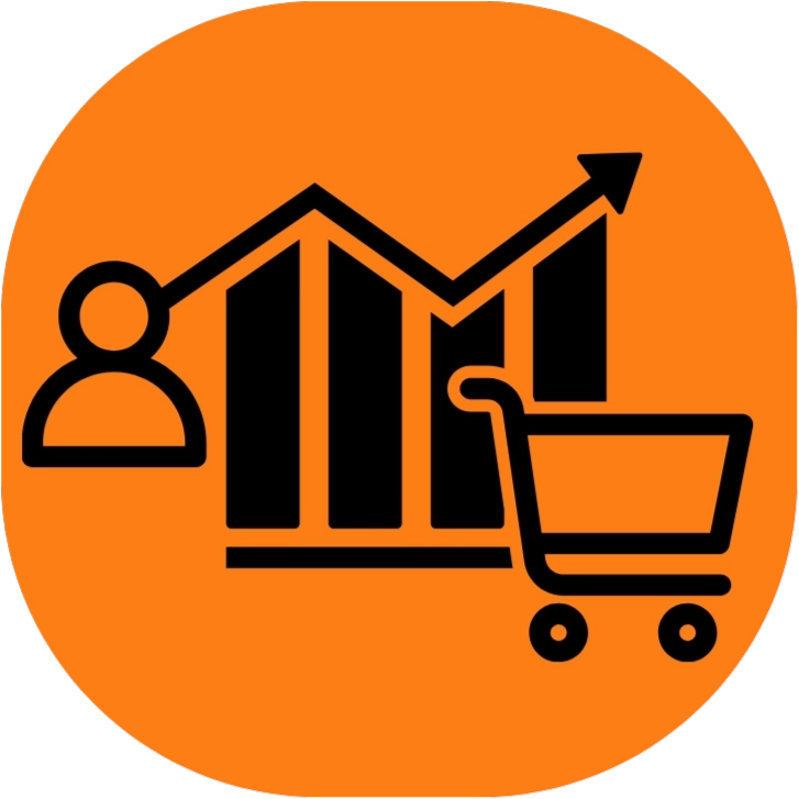 Icon depicting shopping growth